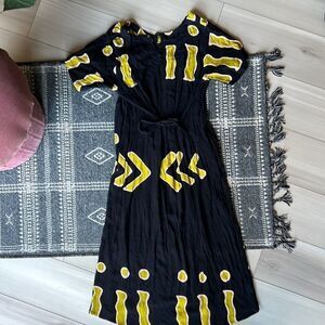 Aztec Print Long Dress Japanese Style size medium 100% cotton